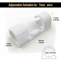 FVO Clips Câbles Adhésifs Rangement De Gestion De Câble Support Organiseur De Fils Electriques Pour Cordon Dans La Voiture, La Maison Ou Le Bureau - Lot De 40 (Blanc) -Scie électrique stationnaire Soldes 66999922 5