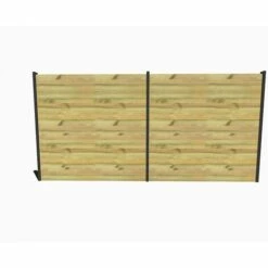 ABRI FRANçAIS Kit Clôture Bois Massif | 4m De Longueur | Pin Sylvestre Traité Autoclave Vert | Hauteur : 1,82m | 2m Entre Poteaux Métalliques -Scie électrique stationnaire Soldes 67310765 4