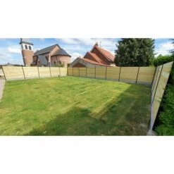 ABRI FRANçAIS Kit Clôture Bois Massif | 4m De Longueur | Pin Sylvestre Traité Autoclave Vert | Hauteur : 1,82m | 2m Entre Poteaux Métalliques -Scie électrique stationnaire Soldes 67310765 5