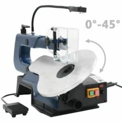 PESCE Scie à Chantourner électrique Avec Pédale Et Lampe LED 125 W -Scie électrique stationnaire Soldes 67579597 5