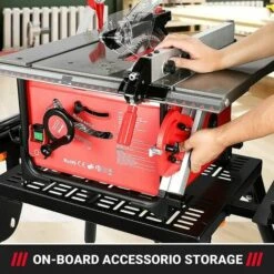 GIZCAM Scie Sur Table, 2000W 5000RPM, Aspirateur Intégré (taux D'enlèvement Des Copeaux 98%), Table Extensible En Aluminium (60-80CM), Scie à Onglets 45°, Scie Circulaire Sur Table Avec Lame 216MM*60T