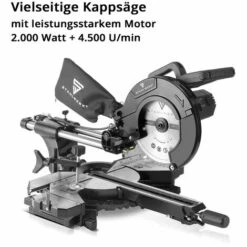 STAHLWERK CPM-255 ST Scie à Onglet / Scie De Coupe Avec 2000 Watts, Deux Niveaux De Vitesse Et Laser Activable, Inclinable Des Deux Côtés Jusqu'à 45 Degrés, Y Compris Lame De Scie De Précision De 255 Mm -Scie électrique stationnaire Soldes 68566808 2