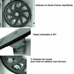 Leman - Scie à Ruban L:2490mm 900W + Piètement - SRU355 -Scie électrique stationnaire Soldes 96965 3