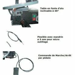 Leman - Scie à Chantourner Avec Pédale Et Flexible 400 Mm - SAC 407 7 Leman - Scie à Chantourner Avec Pédale Et Flexible 400 Mm - SAC 407 -Scie électrique stationnaire Soldes 99004 3