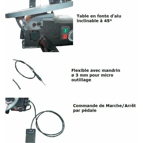 Leman - Scie à Chantourner Avec Pédale Et Flexible 400 Mm - SAC 407 5 Leman - Scie à Chantourner Avec Pédale Et Flexible 400 Mm - SAC 407 – Image 3